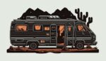 AI Generated. AI Generative. Generative AI. Vintage Retro camper