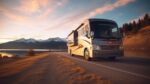 RV (Recreational Vehicle) of a beautiful Transportation with fut